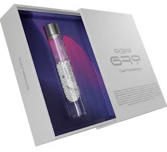 Sleekly packaged exosome formulation vial displayed in premium clinical boxing for advanced skin and hair rejuvenation