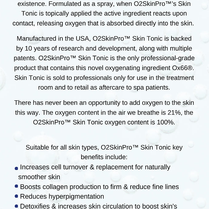 25 O2SkinPro®️ Rack Cards - 2-sided