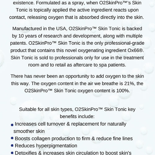 25 O2SkinPro®️ Rack Cards - 2-sided