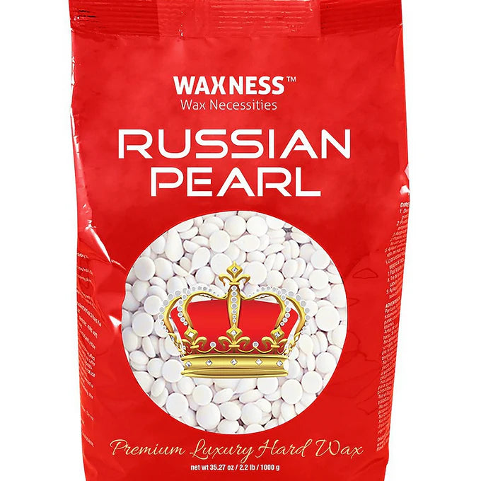 POLYMER BLEND PREMIUM LUXURY HARD WAX BEADS RUSSIAN PEARL 2.2 LB / 35.27 OZ