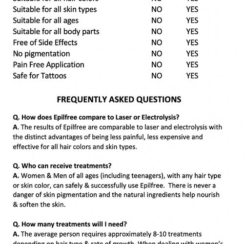 25 Epilfree Rack Cards - 2-sided