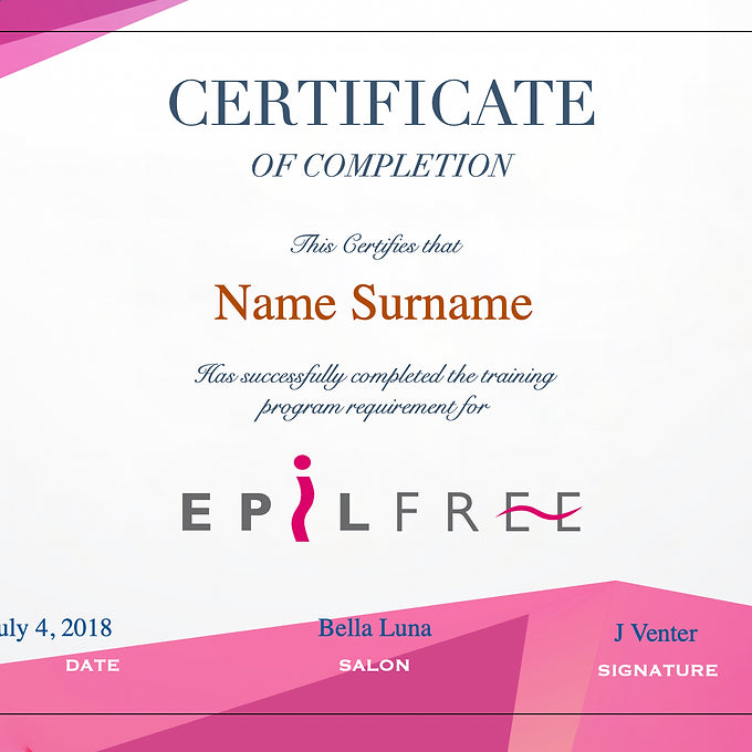 Epilfree Certification
