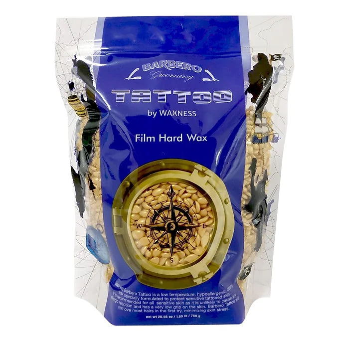 BARBERO TATTOO HYPOALLERGENIC FILM HARD WAX 1.65 LB / 750 G